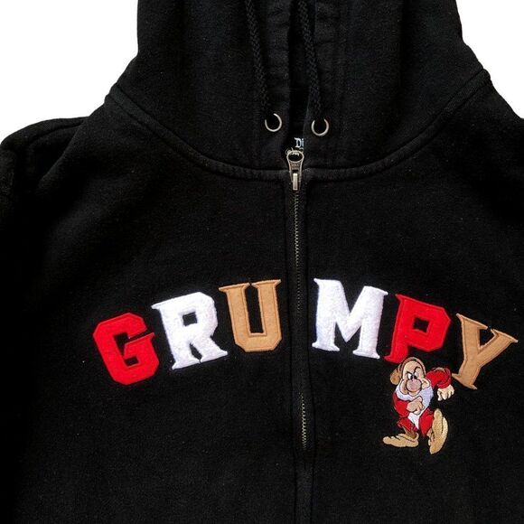 Vintage Walt Disney World Embroidered Snow White Hoodie Sweater Medium Black - Picture 10 of 16